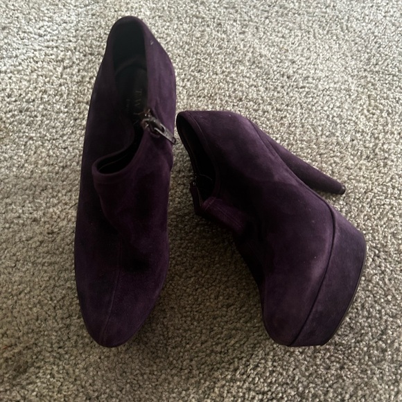Elegant Purple Women's Ankle Boots - Picture 3 of 11